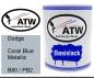Preview: Dodge, Coral Blue Metallic, B80 / PB2: 1L Lackdose, von ATW Autoteile West.